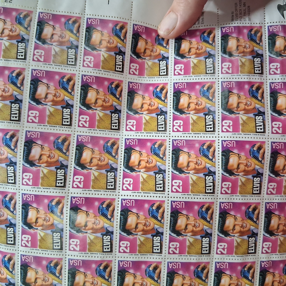Elvis Presley 29 Cent Stamps Sheet